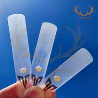 Resin Saxophone Reed with Metal Vibration Plate for Alto/Tenor Saxophone, Includes Tooth Pad, Grinding Tool, and Storage Box