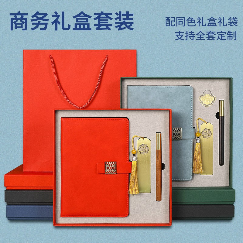 Chinese Style Bookmark Notebook Pen Gift Set for Business & Graduation