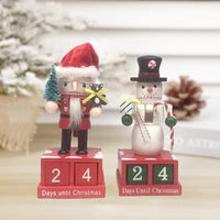 Christmas Countdown Calendar Ornament - Santa/Snowman Desktop Decor