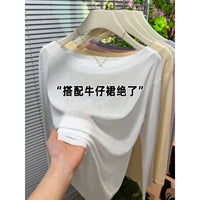 Women's Ice Silk Sun Protection Off-Shoulder T-Shirt