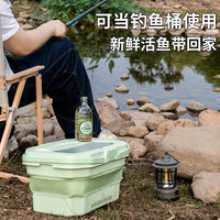 Outdoor Collapsible Storage Bucket Portable Water Container for Camping Picnics