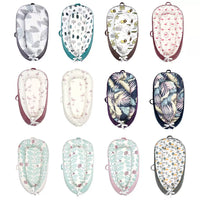 Velvet Baby Lounger with Detachable Cover, Portable Infant Nest for Co-Sleeping