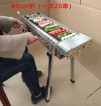 Automatic Rotating BBQ Grill with Electric Rotisserie for Outdoor Charcoal Grilling