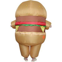 Inflatable Hamburger Costume for Adults - Funny Halloween Party Role Play Outfit