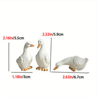 Mini Duck Figurines for Garden, Planter, Fish Tank, and Micro Landscape Decor