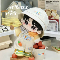 20cm Carrot-Themed Doll Clothes Set for Cotton Dolls, Cute Outfit for Idol Dolls