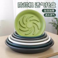 Thickened Resin Breathable Plant Pot Saucer with Wheels, Round Drainage Tray for Succulents and Potted Plants