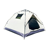 Pop-Up 3-4 Person Camping Tent with Two Doors and Two Windows, Waterproof for Outdoor Park and Camping