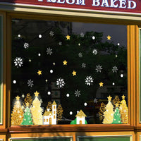 Christmas Window Clings Decals for Glass Windows - Reusable Static Stickers for Holiday Decoration