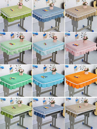 Student Desk Cover Waterproof Oil-Proof Tablecloth for School Study Desk Kindergarten Classroom