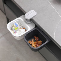 Multifunctional Desktop Rotating Trash Can Mini Storage Box for Kitchen Countertops