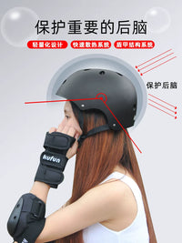Skateboard Roller Skating Protective Gear Set for Kids and Adults - Knee Pads, Elbow Pads, Wrist Guards, and Hip Pad