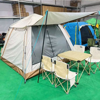 Automatic Pop-Up Camping Tent for 3-4 People, Waterproof with Silver Coating