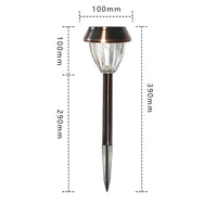 Solar Powered Stainless Steel LED Garden Lawn Light Outdoor Waterproof Landscape Pathway Lamp