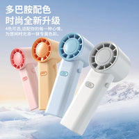 Portable USB Rechargeable Mini Fan with Foldable Design and Lanyard for Handheld, Waist, or Desktop Use