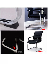 Anti-Tilt Office Chair Leg Pads for Computer Desk Chairs, Non-Slip Steel Tube Protectors