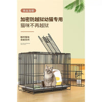 Indoor Multi-Tier Cat Cage with Litter Box, Large Space Cat House Pet Crate