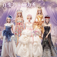 Princess Lolita Magnetic Dress-Up Doll Kit for Girls, DIY Reusable Sticker Play Set