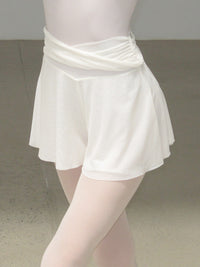 Women's A-Line Anti-Exposure Mesh Skirt for Ballet Dance, Figure Skating, Yoga, and Sports