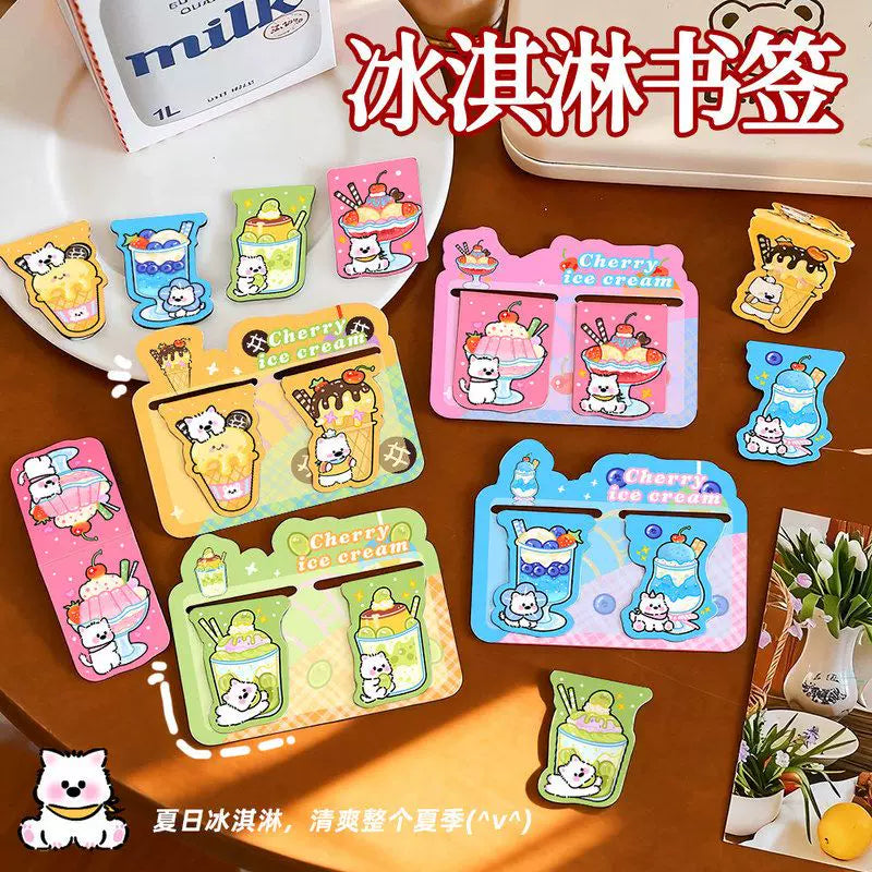 Cute Cartoon Magnetic Bookmarks for Reading and Study, 2-Pack