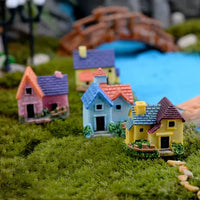Miniature European-Style House Figurines for Micro Landscape Decor