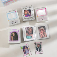 Ins Style Ink Splatter Hollow Grid Photo Album for 3-inch Instax and Game Cards