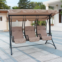 Outdoor Waterproof Sun-proof Swing Chair with Canopy for Patio Garden Balcony Villa