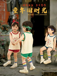 Children's Retro Patriotic Performance Costume Set for Kindergarten