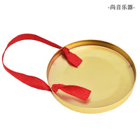 Flood Control Warning Gong Set with Mallet, Copper-Plated Alloy