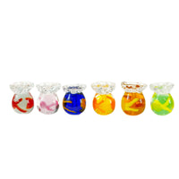 Glass Transparent Fish Tank Charm for DIY Bracelets and Phone Chains