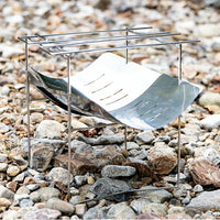 Portable Folding Campfire Grill and Fire Pit for Outdoor Cooking and Heating