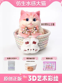 Chubby Cat Squeeze Toy Stress Relief Fidget Toy for Girls and Friends Birthday Gift Realistic Cat Toy