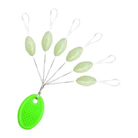 Luminous Silicone Space Beans for Fishing Line, Glow-in-the-Dark Stopper Beads for Angling