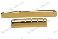 Acoustic Guitar Brass Nut and Saddle Set with Bridge Pins