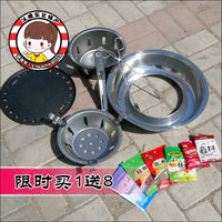 Outdoor Charcoal BBQ Grill with Detachable Legs, Thickened Tabletop Design for Picnics and Gatherings