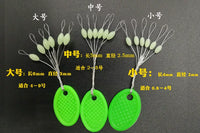 Luminous Silicone Space Beans for Fishing Line, Glow-in-the-Dark Stopper Beads for Angling