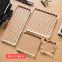 Acrylic Stamp Handle Coaster & Silicone Stamp Tool with Storage Function