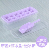 Stackable Small Transparent Silicone Ice Cube Tray with Lid for Home Use