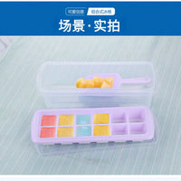 Stackable Small Transparent Silicone Ice Cube Tray with Lid for Home Use