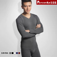 Men's Modal Thermal Underwear Set V-Neck Slim Fit Base Layer