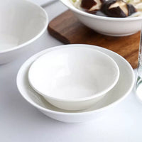 White Ceramic Bowl Set for Salad, Rice, Soup, and Noodles - Microwave Safe