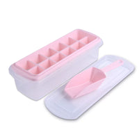 Stackable Small Transparent Silicone Ice Cube Tray with Lid for Home Use