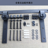 Jiansen Factory American Style Barn Door Hardware Kit Carbon Steel Sliding Track System