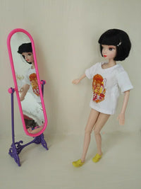 Dollhouse Miniature Dressing Mirror for 1/6 Scale Dolls, Girls Pretend Play Accessory