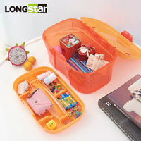 Portable Transparent Plastic Storage Box with Lid for Swimming Gear, Toys, and Sundries, Wet/Dry Separation
