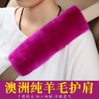 Genuine Australian Sheepskin Seat Belt Cover Shoulder Pad for Car Interior