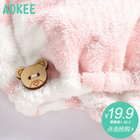 AOKEE Super Absorbent Printed Hair Drying Cap for Adults and Children