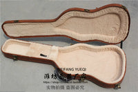 Flyoung Electric Guitar Hardshell Case for ST/TELE Style, Brown with Diamond Pattern