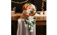 Long Trailing Design Waterfall Floral Arrangement Easy to Keep Cascade Bridal Floral Arrangement Photography Prop Event Decor Handmade for Brides, Photo Session, Ceremony