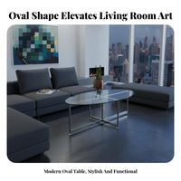 Tripod Base Oval Table Wabi-Sabi Aesthetic Household Furniture Minimalist Design Vintage Inspired for Living Room, Small Spaces